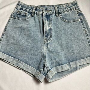 “SHEIN” high waisted denim shorts